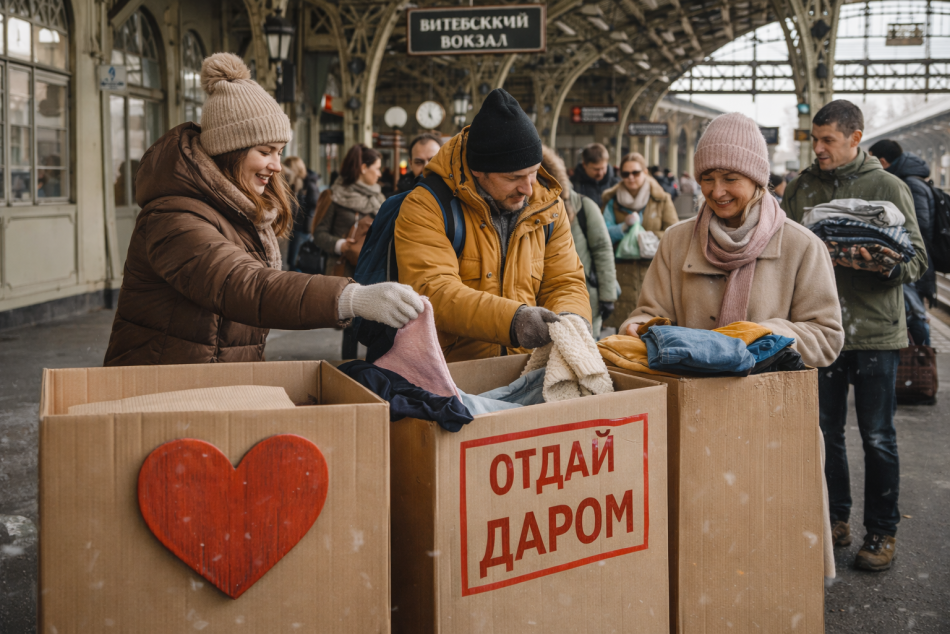 Петербуржцы сдали более 4 тонн одежды в экобоксы на вокзалах города